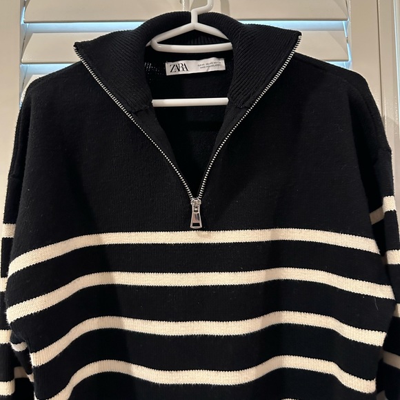 Zara Striped Sweater with Zip - Picture 8 of 14